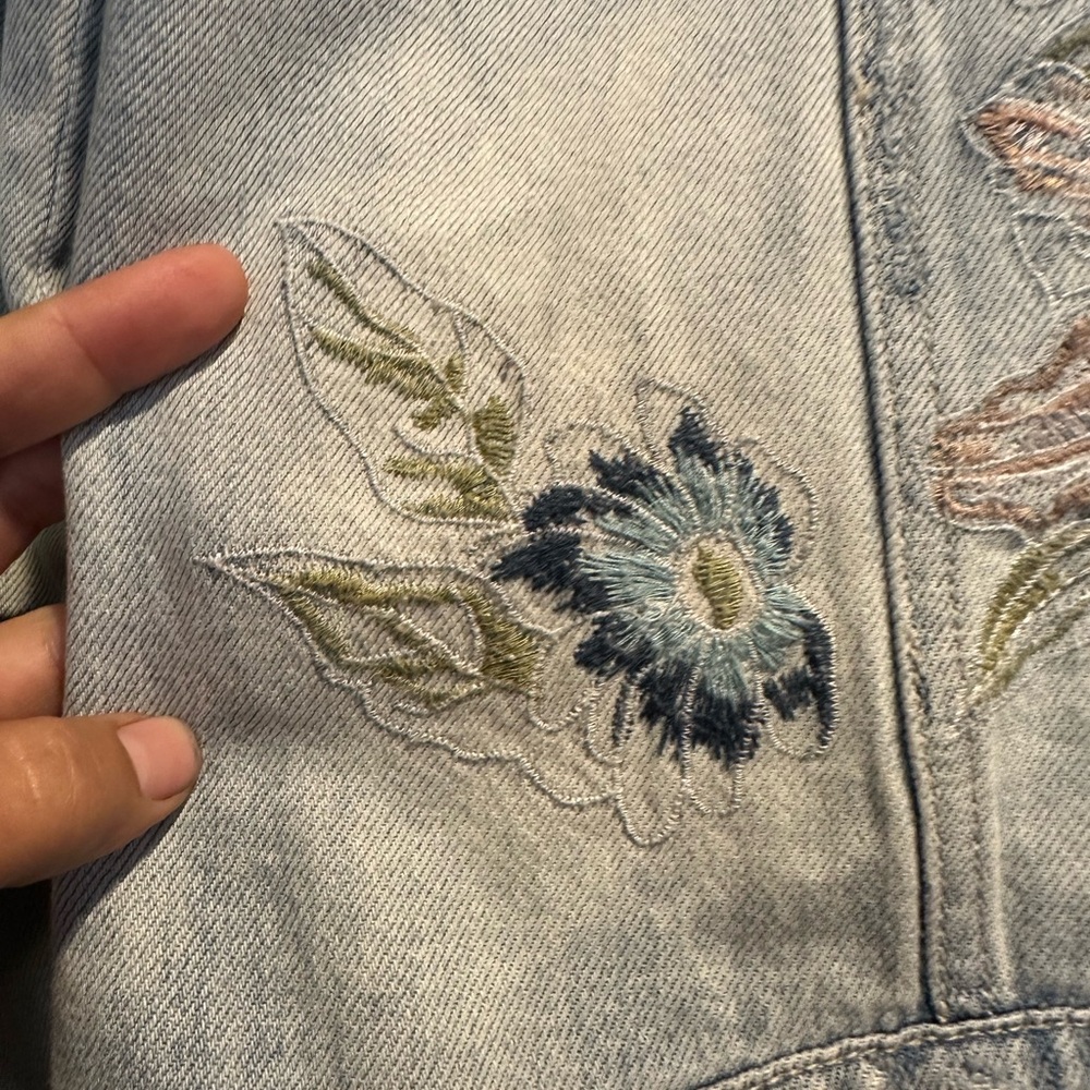 William Rast Embroidered Denim Jacket - Picture 7 of 8